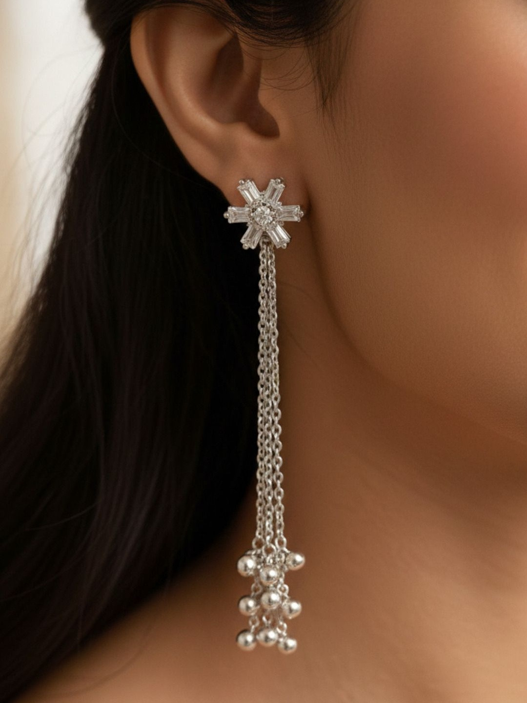 SZN Geometric Drop Earrings