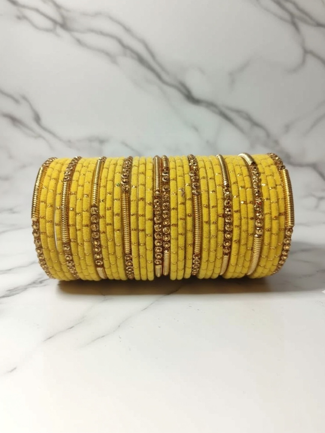Pasovi Set Of 34 Stone-Studded Stylish Tranditional Bangle