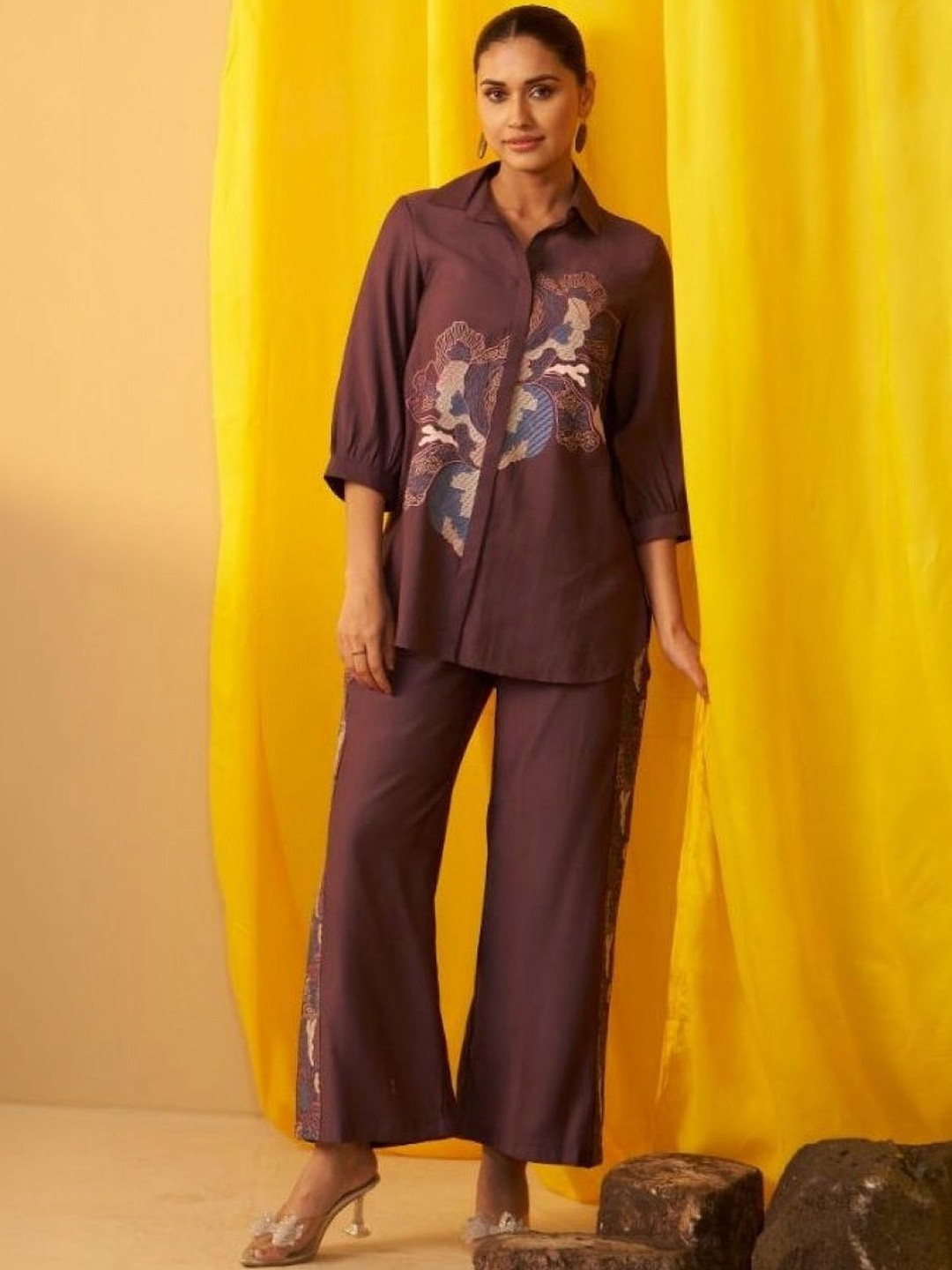 AUTUMN LANE Printed Shirt with Trousers