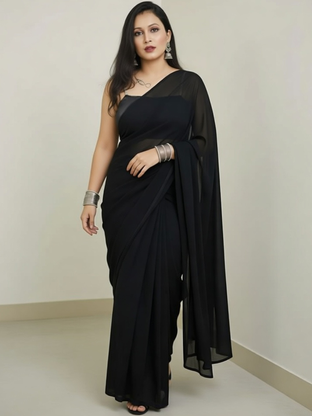STYLETONE Poly Georgette Saree