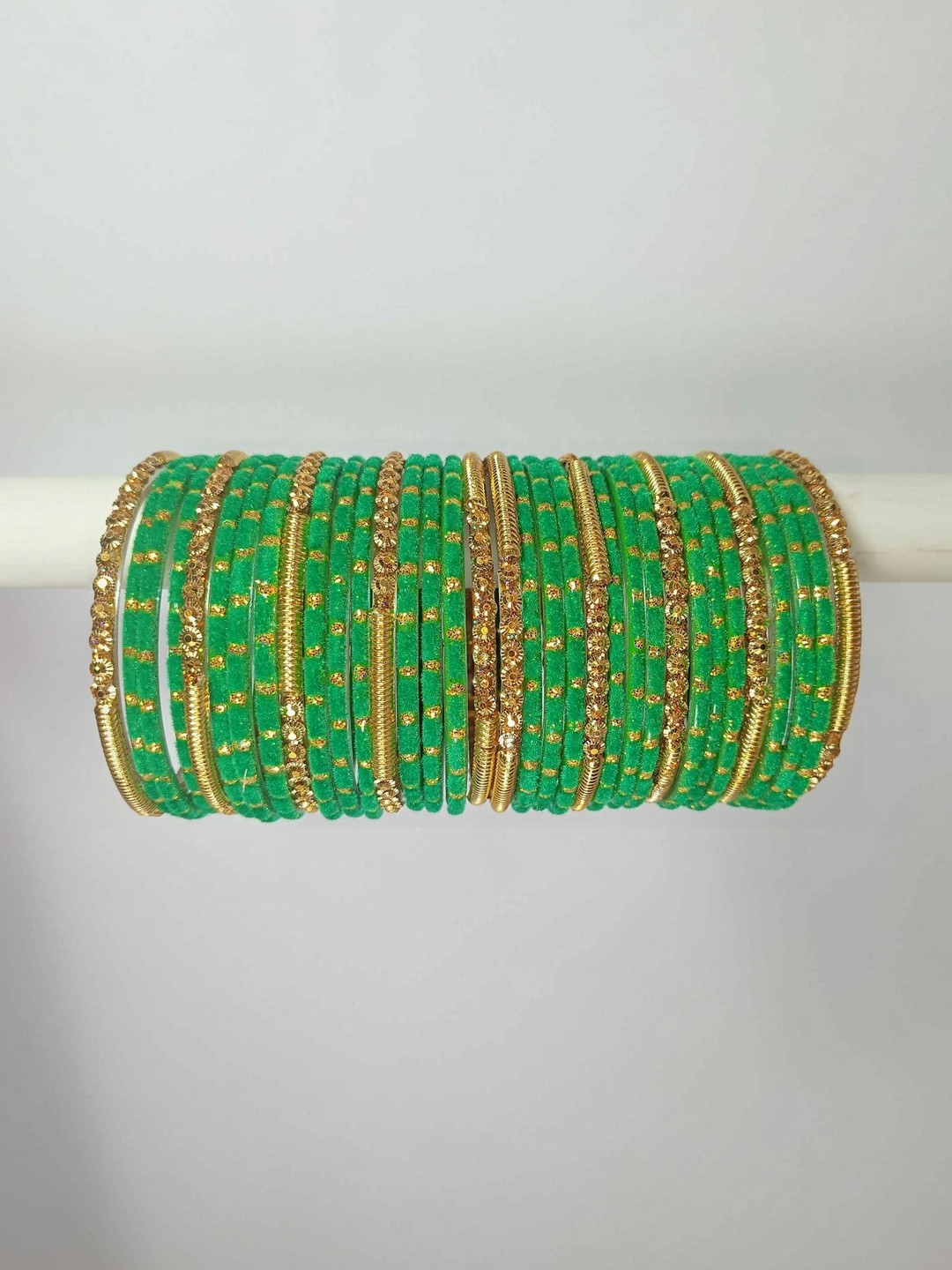Pasovi Set Of 34 Stone-Studded Stylish Tranditional Bangle