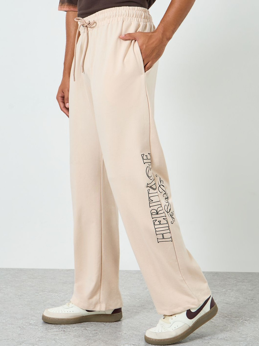 Styli Men Oversize Fit Typographic Printed Joggers