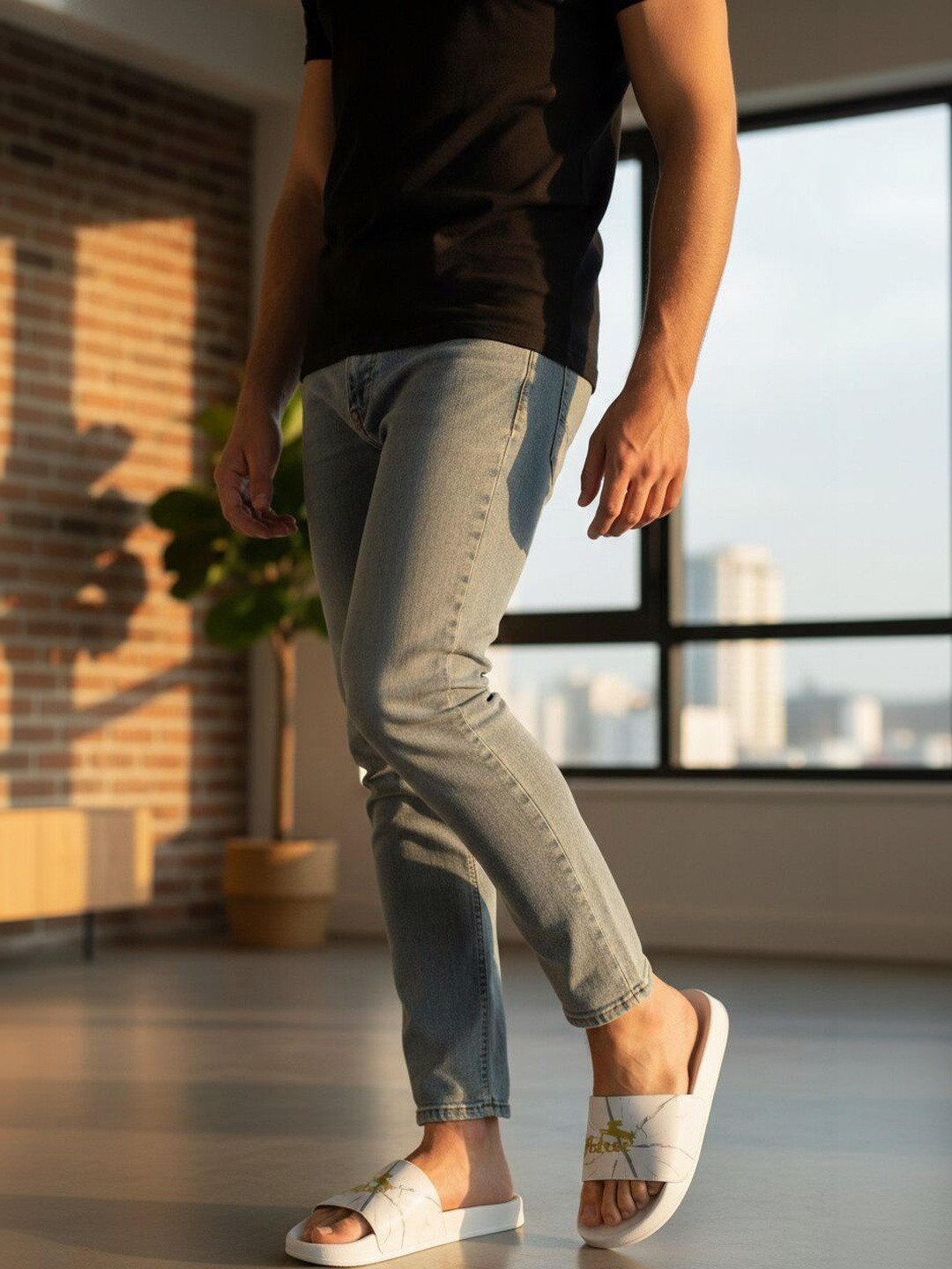 ADROZ Men Printed Rubber Sliders