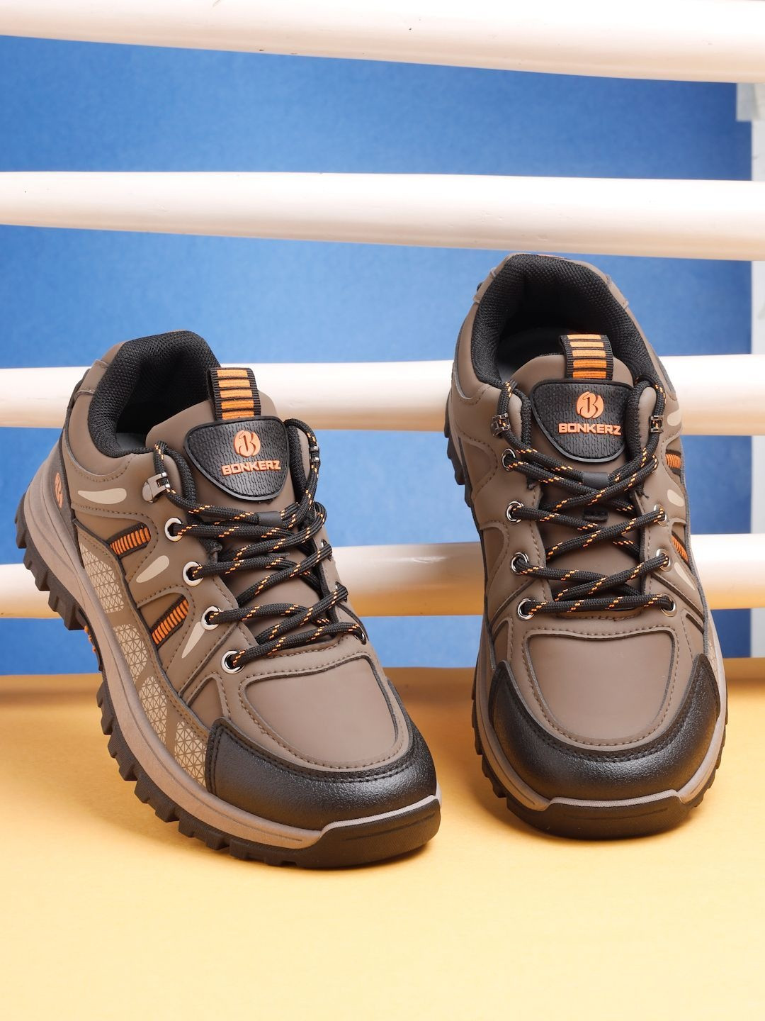 Bonkerz Men Mesh Trekking Non-Marking Shoes