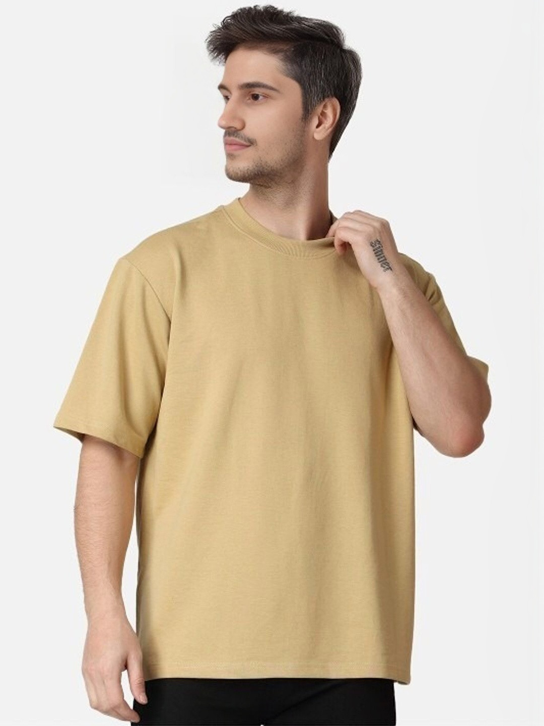 FASHIENT Men Drop-Shoulder Sleeves T-shirt