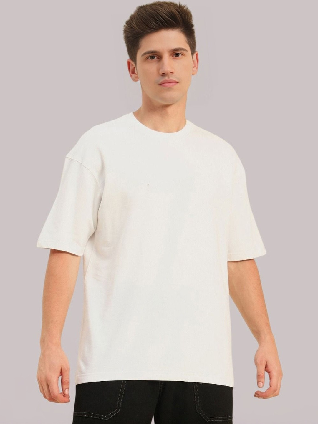 FASHIENT Men Drop-Shoulder Sleeves T-shirt