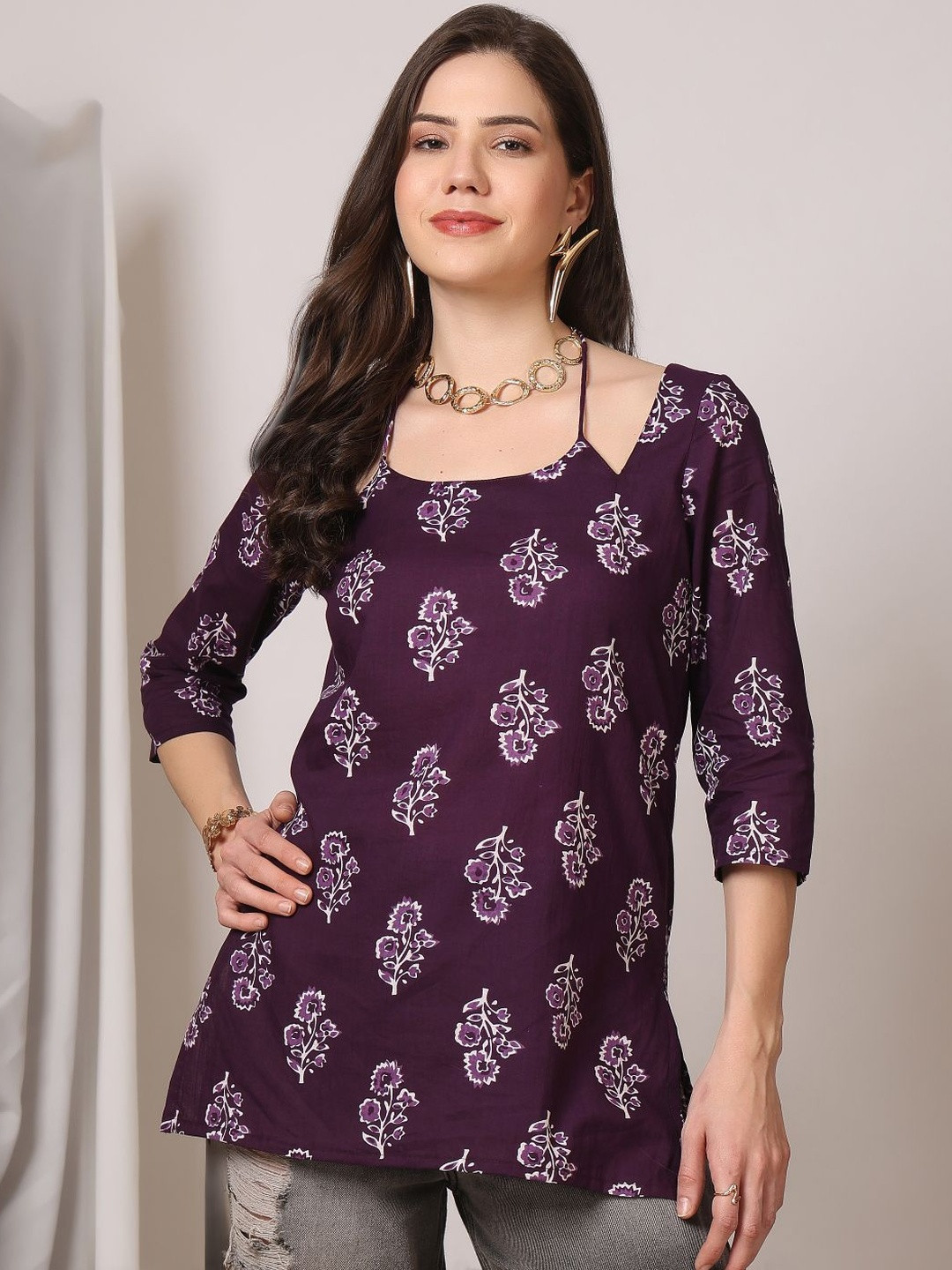 Anouk Mirage Floral Print Cotton Top
