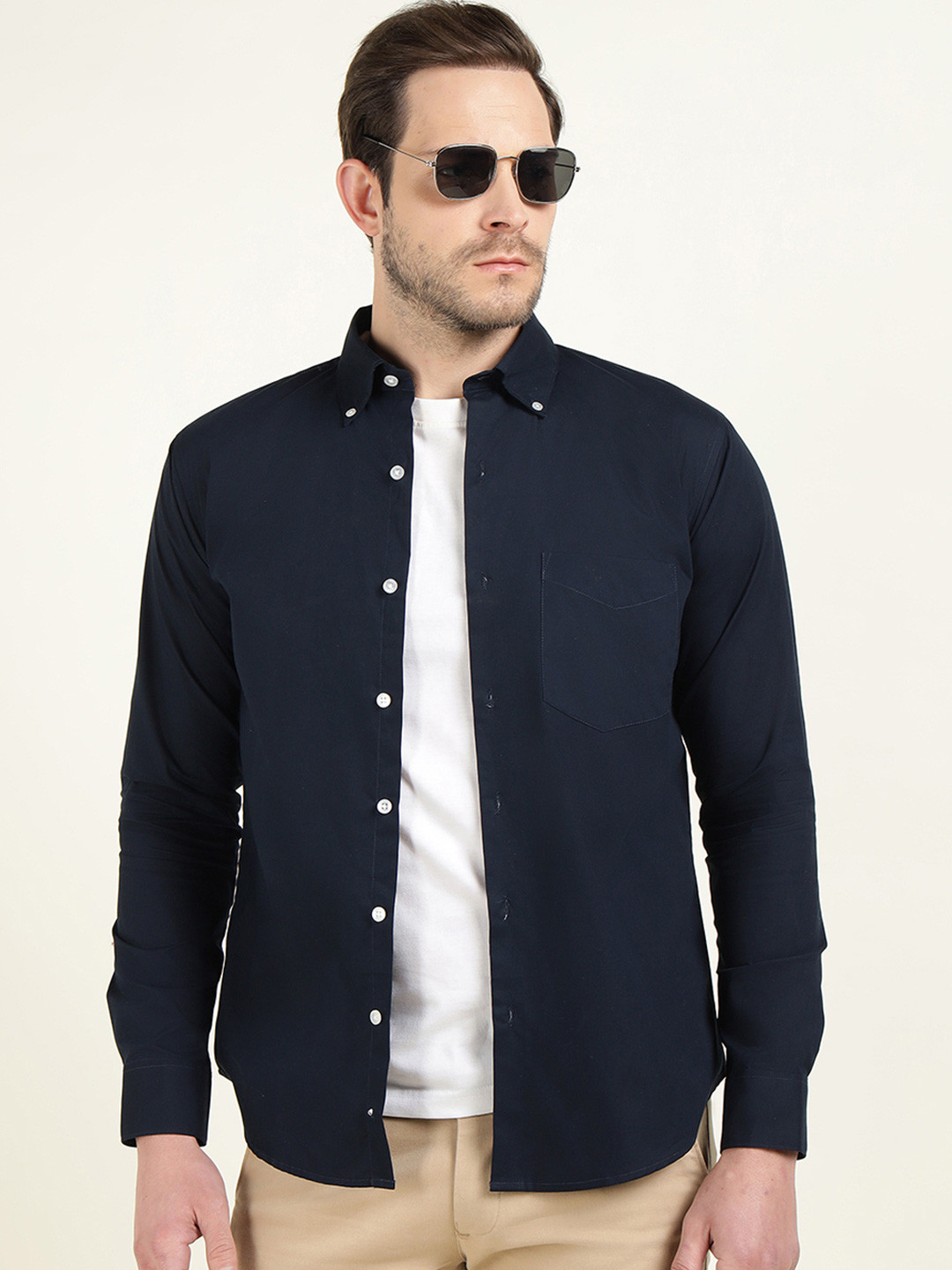 Hancock Men Premium Slim Fit Pure Cotton Casual Shirt