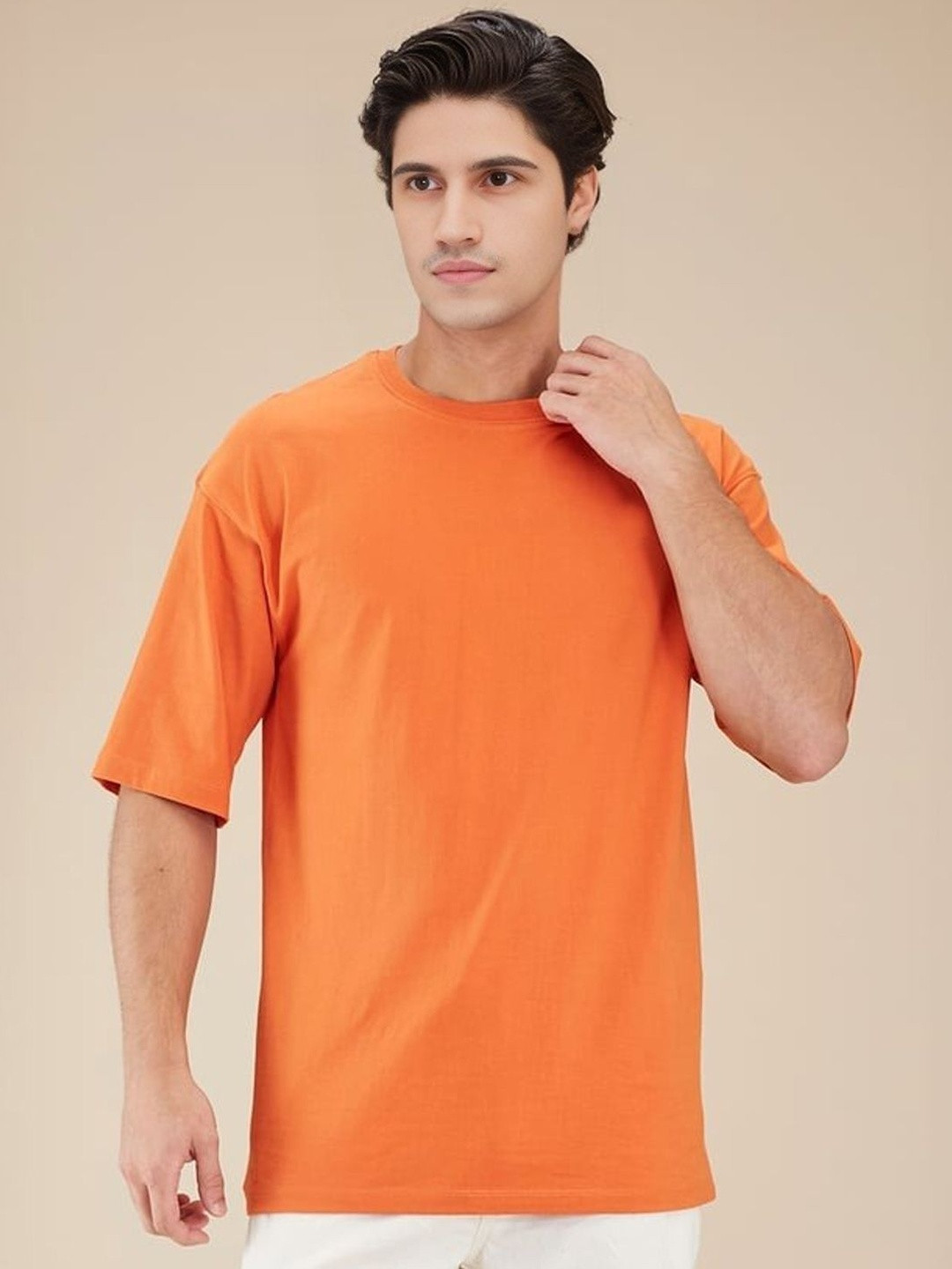 FASHIENT Men Drop-Shoulder Sleeves T-shirt