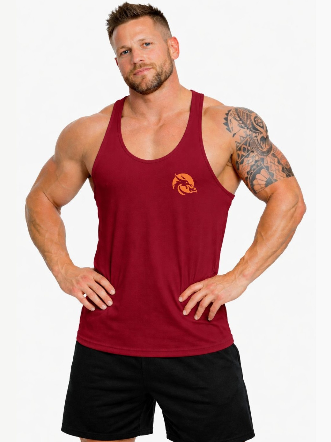 3Colors Printed Gym Vest