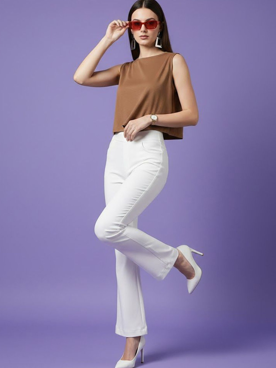 Moda Rapido Women Wrinkle Free Trousers