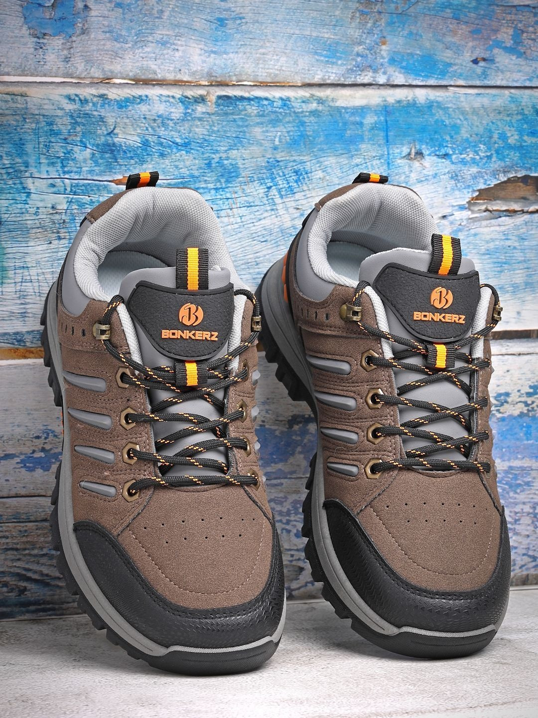 Bonkerz Men Mesh Trekking Non-Marking Shoes