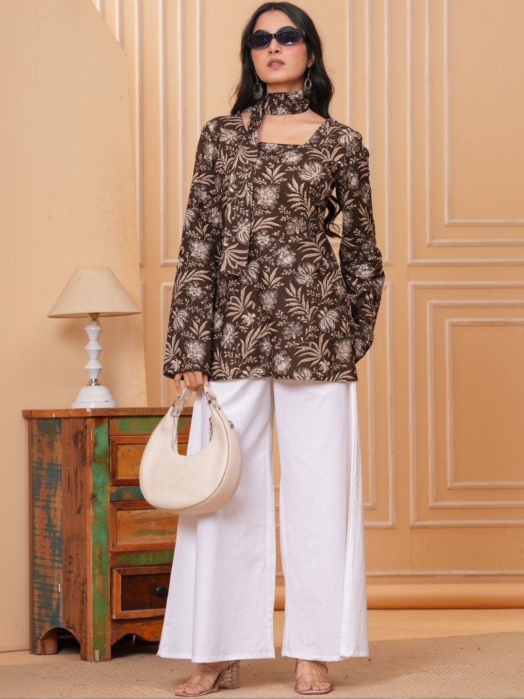 GAYRAA Women Floral Printed Extended Sleeves Kurta