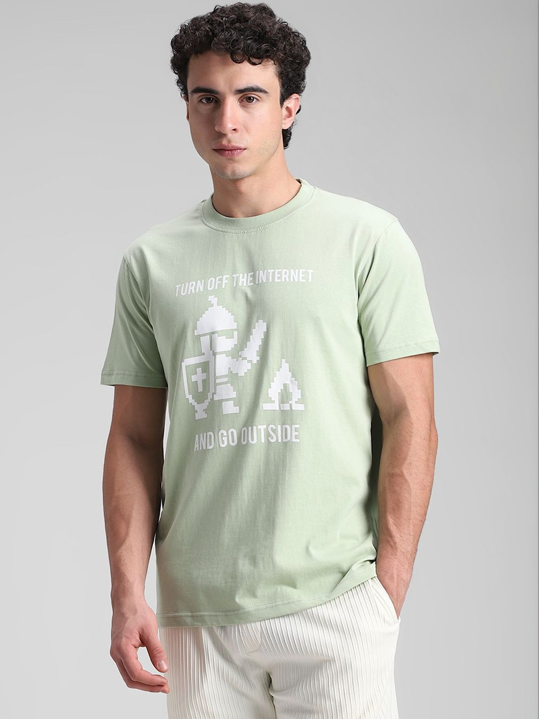Klub Fox Men Typography Printed T-shirt