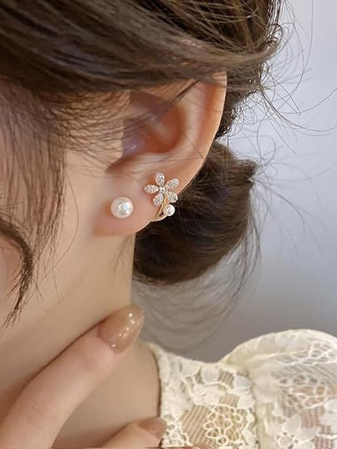TheVineGirl Floral Ear Cuff Earrings