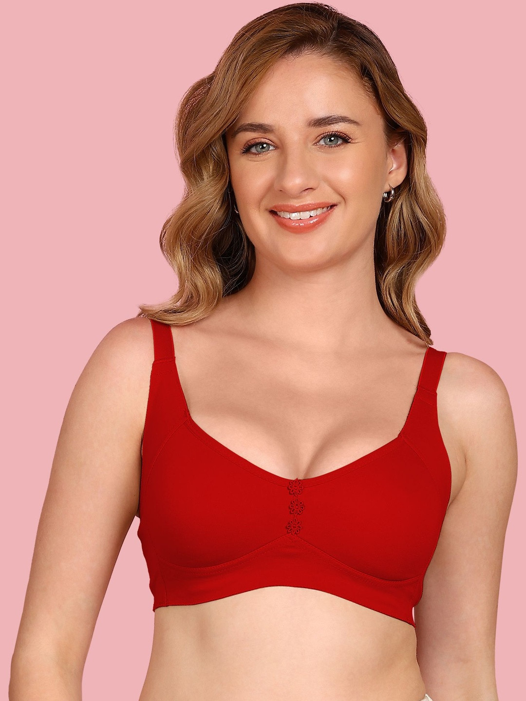 Invisi-Soft Cotton Non-Padded Non-Wired Full Coverage Plus-Size Everyday Minimiser Bra