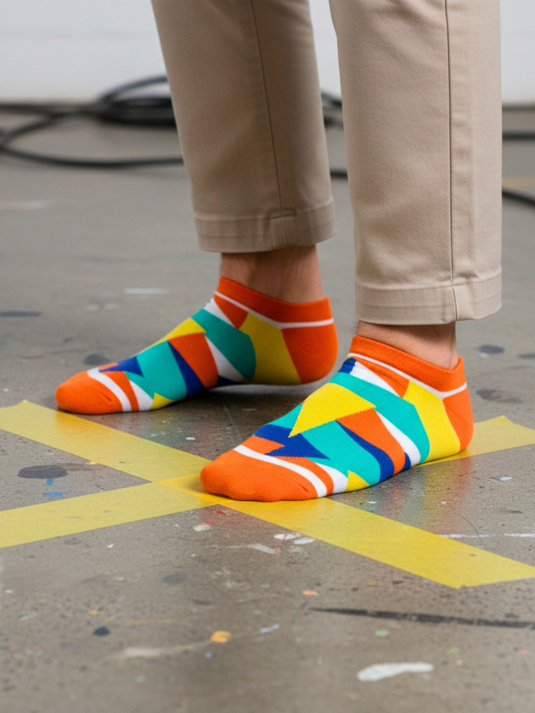 Dynamocks Patterned Ankle Length Anti-Microbial Socks