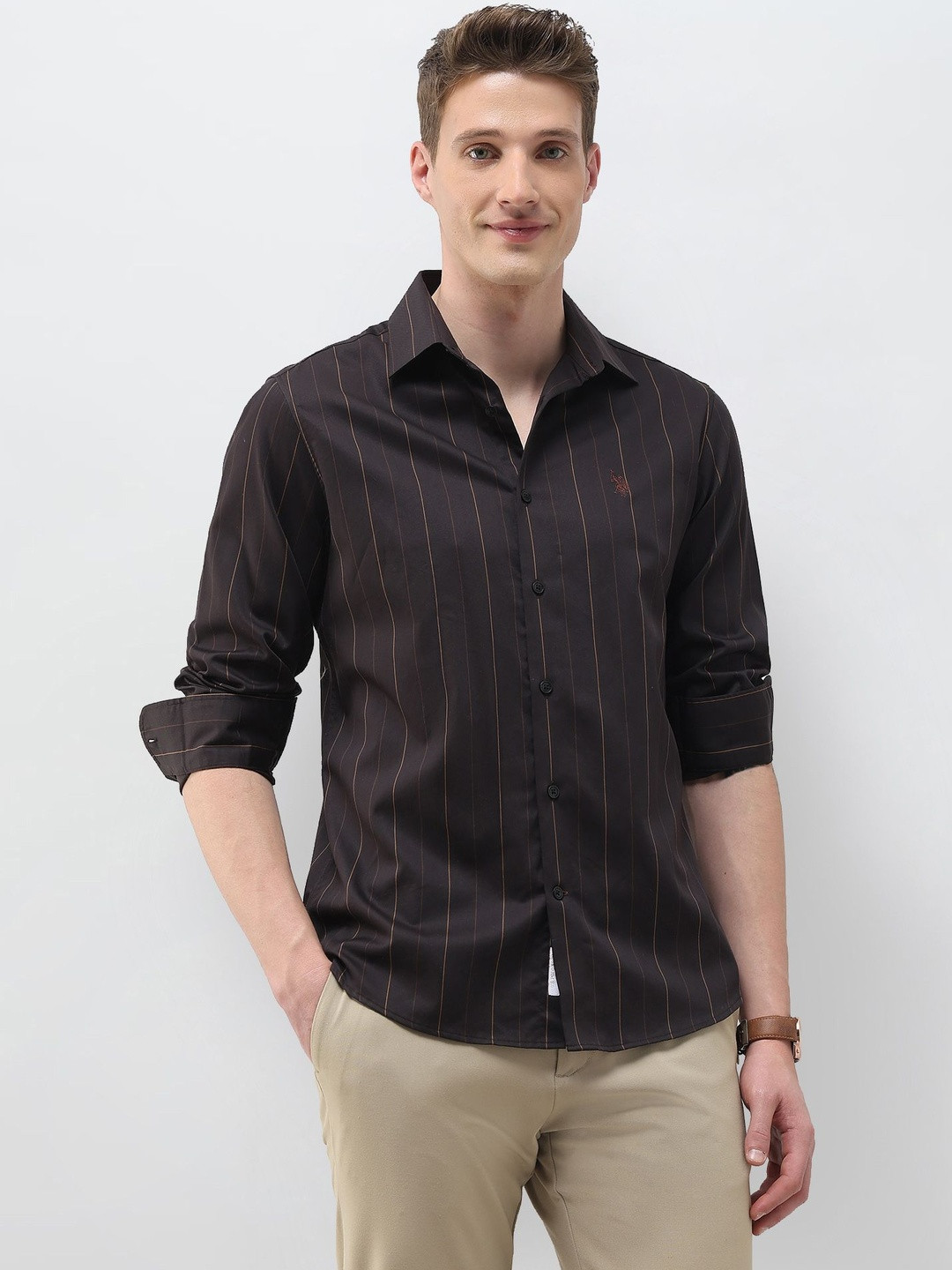 U.S. Polo Assn. Men Tailored Fit Striped Casual Shirt