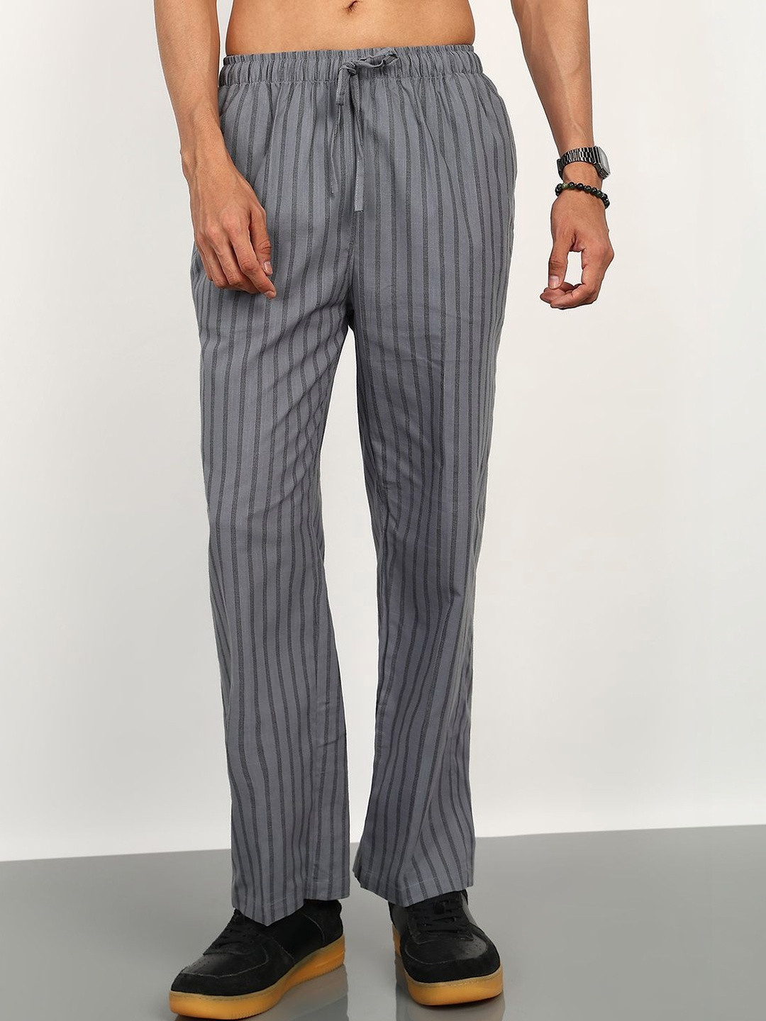 FABMADE Striped Mid-Rise Pyjamas