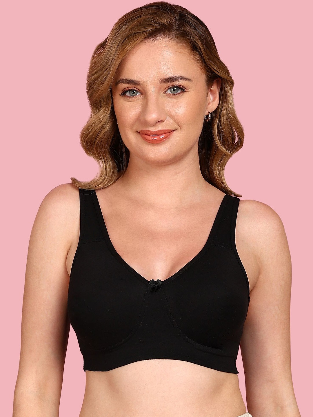 Invisi-Soft Cotton Non-Padded Non-Wired Plus-Size Everyday Bonded Bra