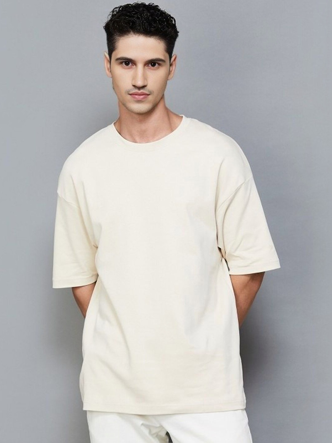 FASHIENT Men Drop-Shoulder Sleeves T-shirt