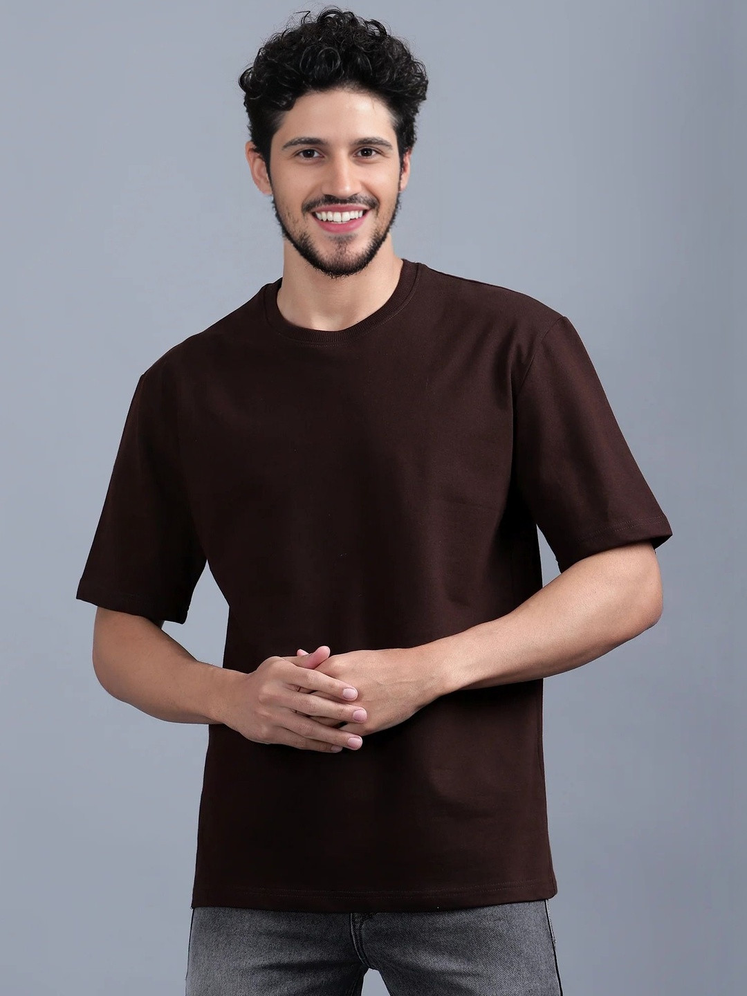 FASHIENT Men Drop-Shoulder Sleeves T-shirt
