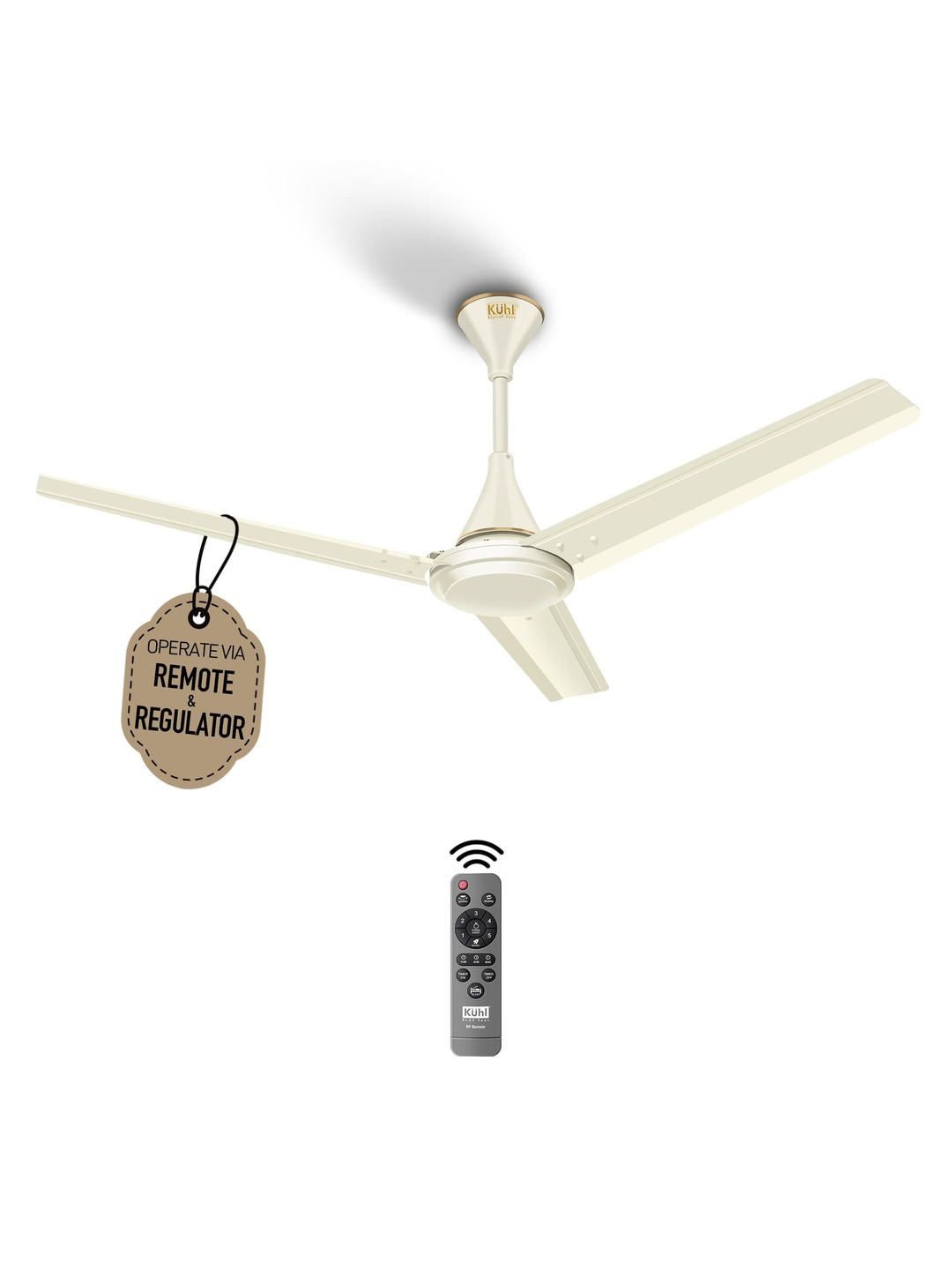 Kuhl Cream 1200MM Power Saving BLDC 3 Blades Ceiling Fans