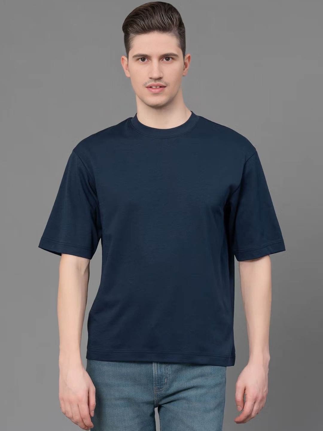 FASHIENT Men Drop-Shoulder Sleeves T-shirt