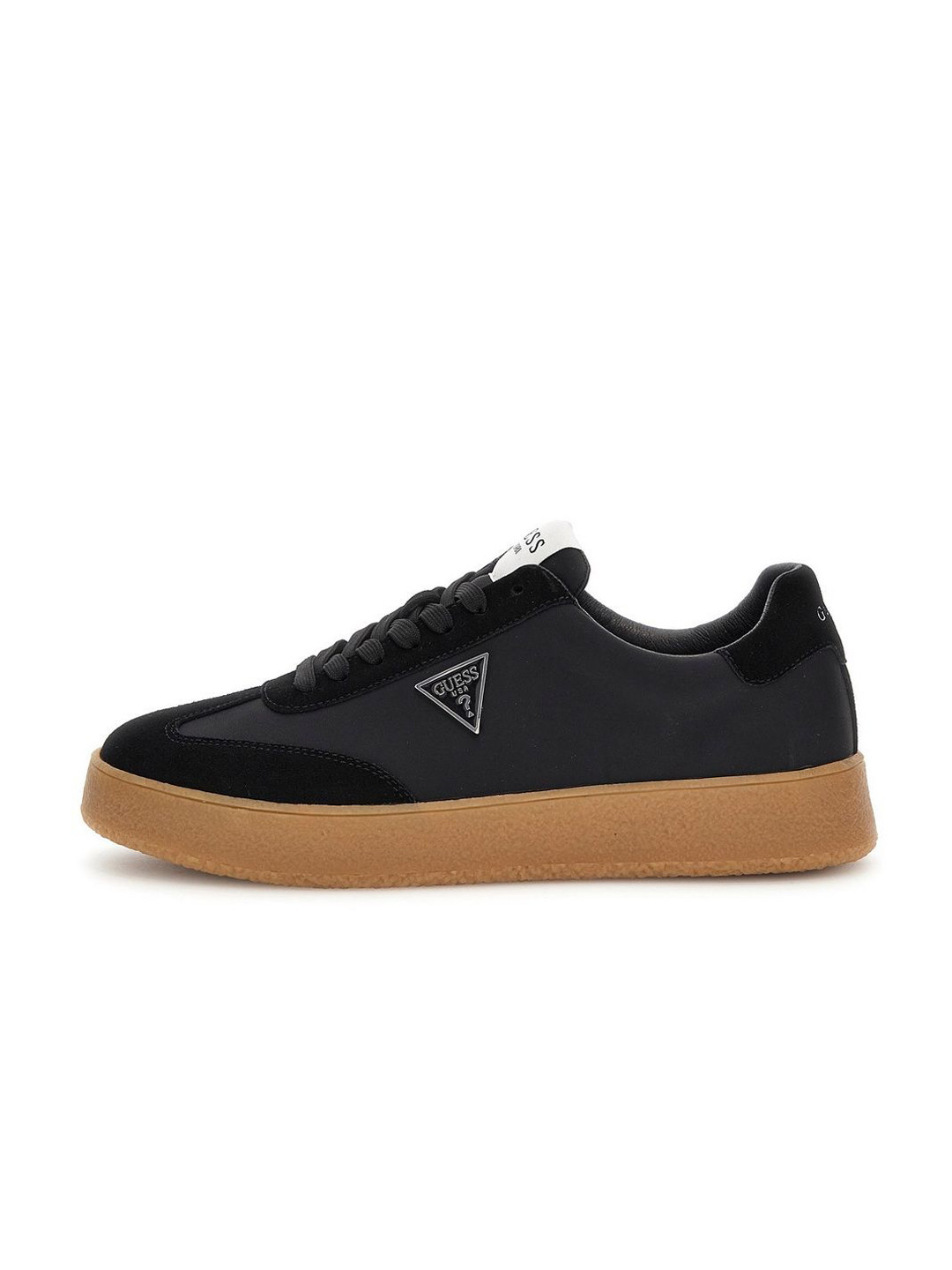 GUESS Men Colourblocked Lace-Up Leather Sneakers