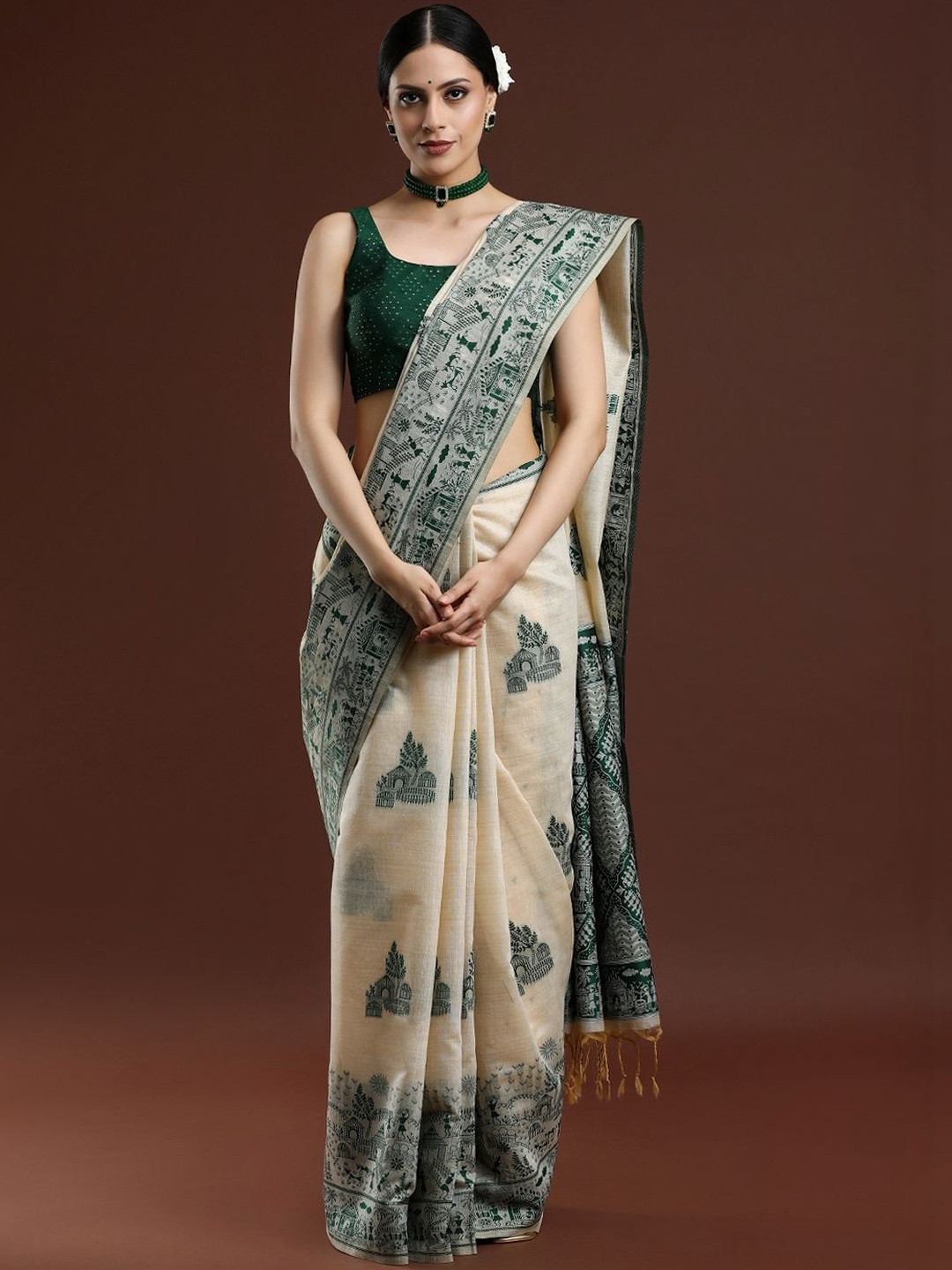 SARHA Ethnic Motifs Chanderi Saree