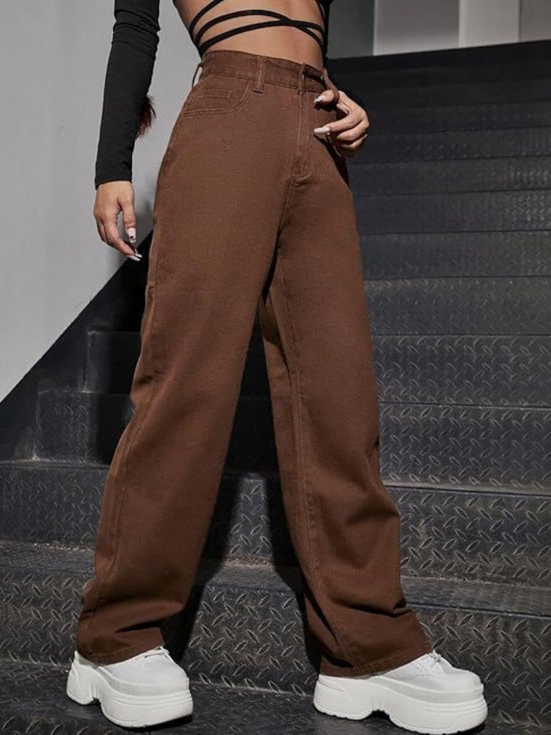 SZN Women Straight Fit High-Rise Stretchable Jeans