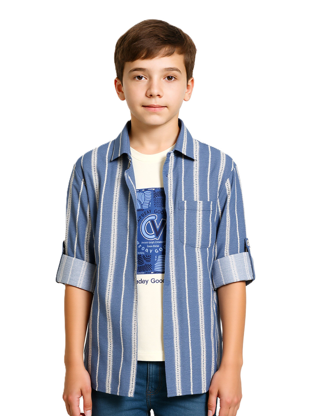 CAVIO Regular Fit Vertical Stripes Striped Casual Shirts