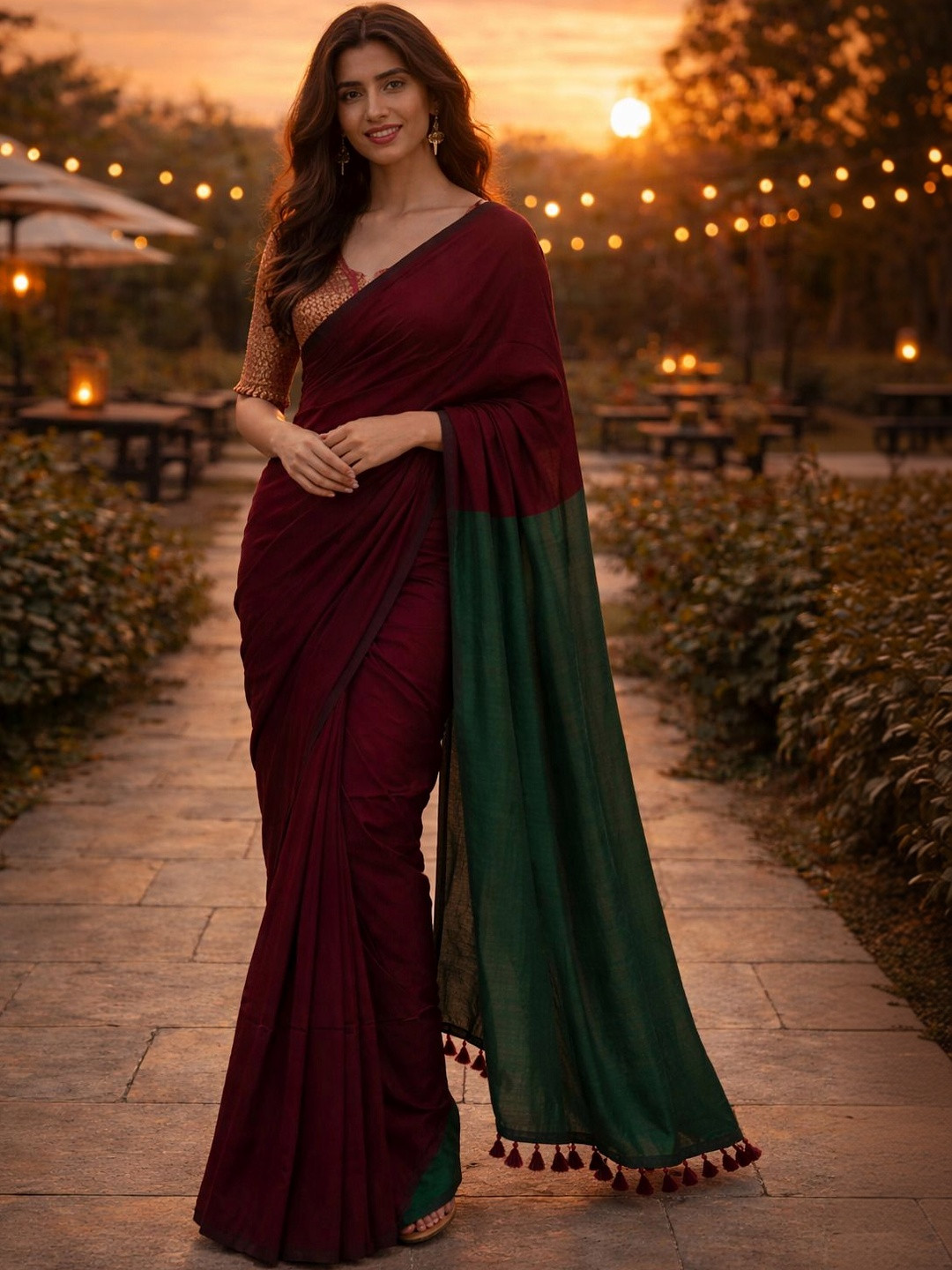 AWRIYA Pure Cotton Khadi Saree