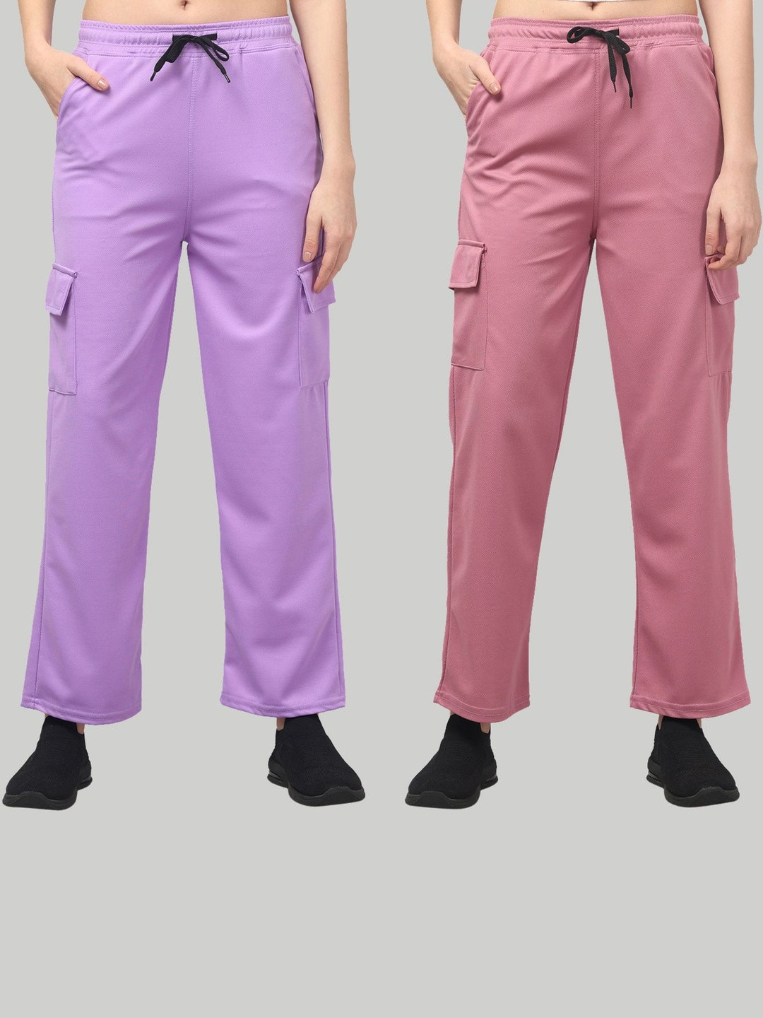 LYNO Women Pack of 2 Slim Fit Training Cargos