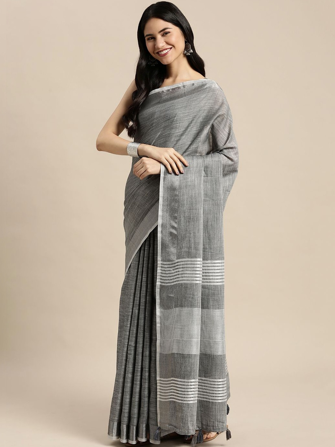Sutriti Woven Design Linen Blend Saree