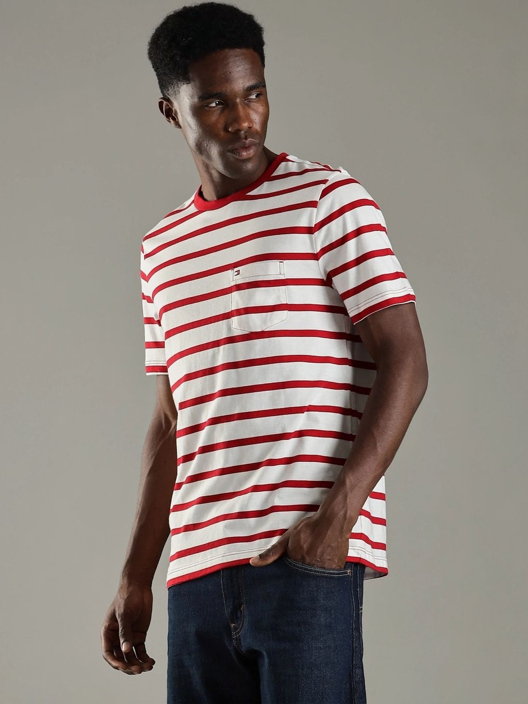 Tommy Hilfiger Men Striped Pockets T-shirt