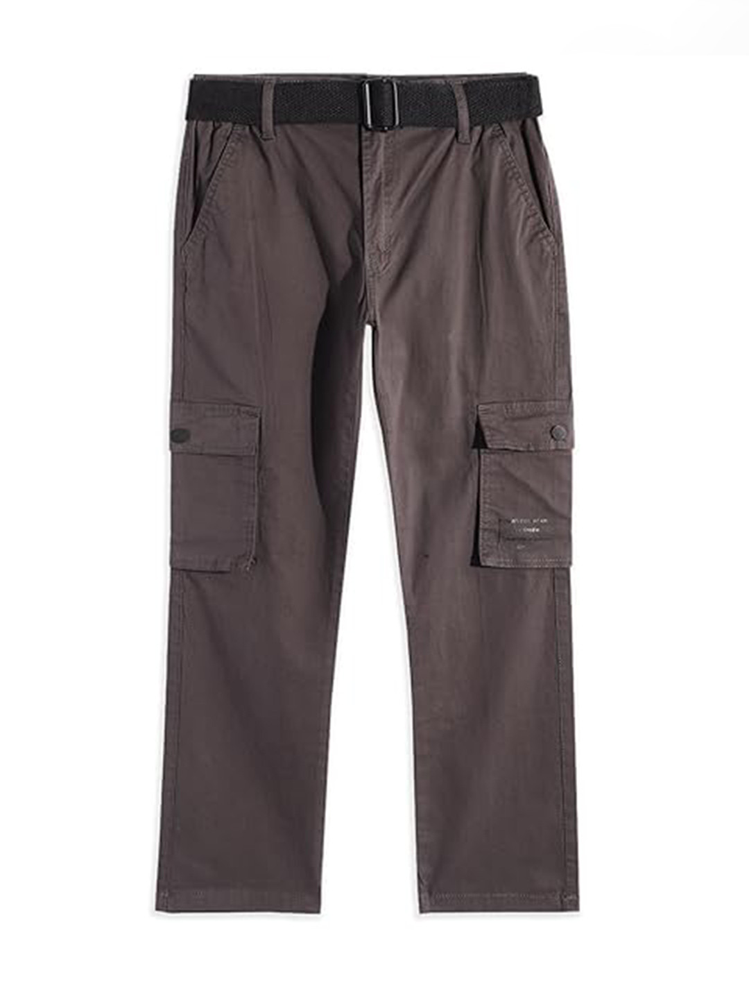 CAVIO Comfort Loose Fit Mid-Rise Travel Features Casual Woven Cargos