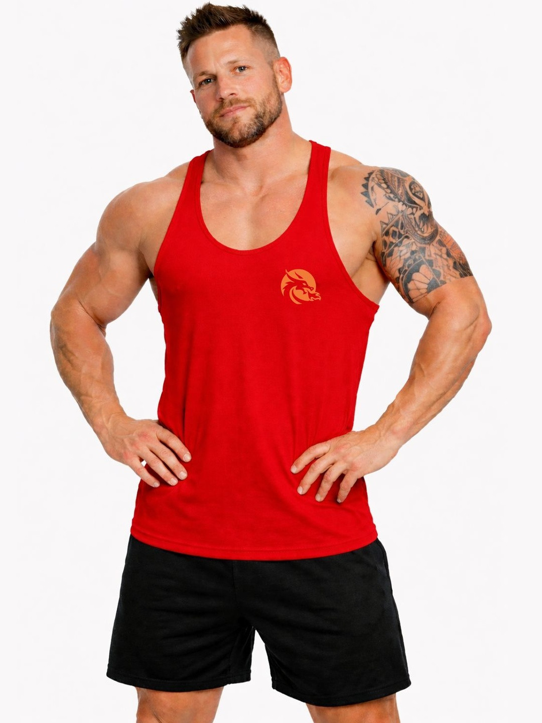 3Colors Printed Gym Vest