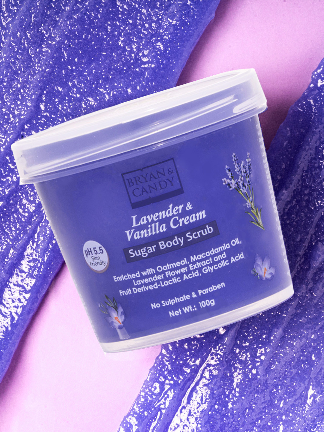 BRYAN & CANDY NEW YORK Lavender And Vanilla Sugar Body Scrub- 100 g