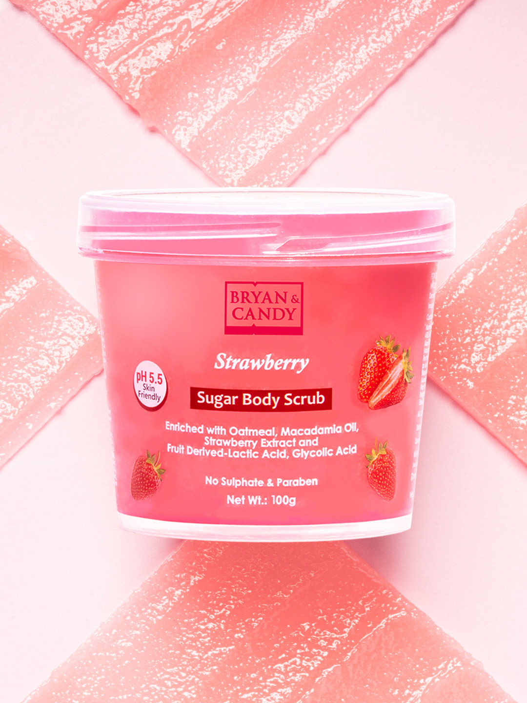 BRYAN & CANDY NEW YORK Strawberry Sugar Body Scrub- 100 g