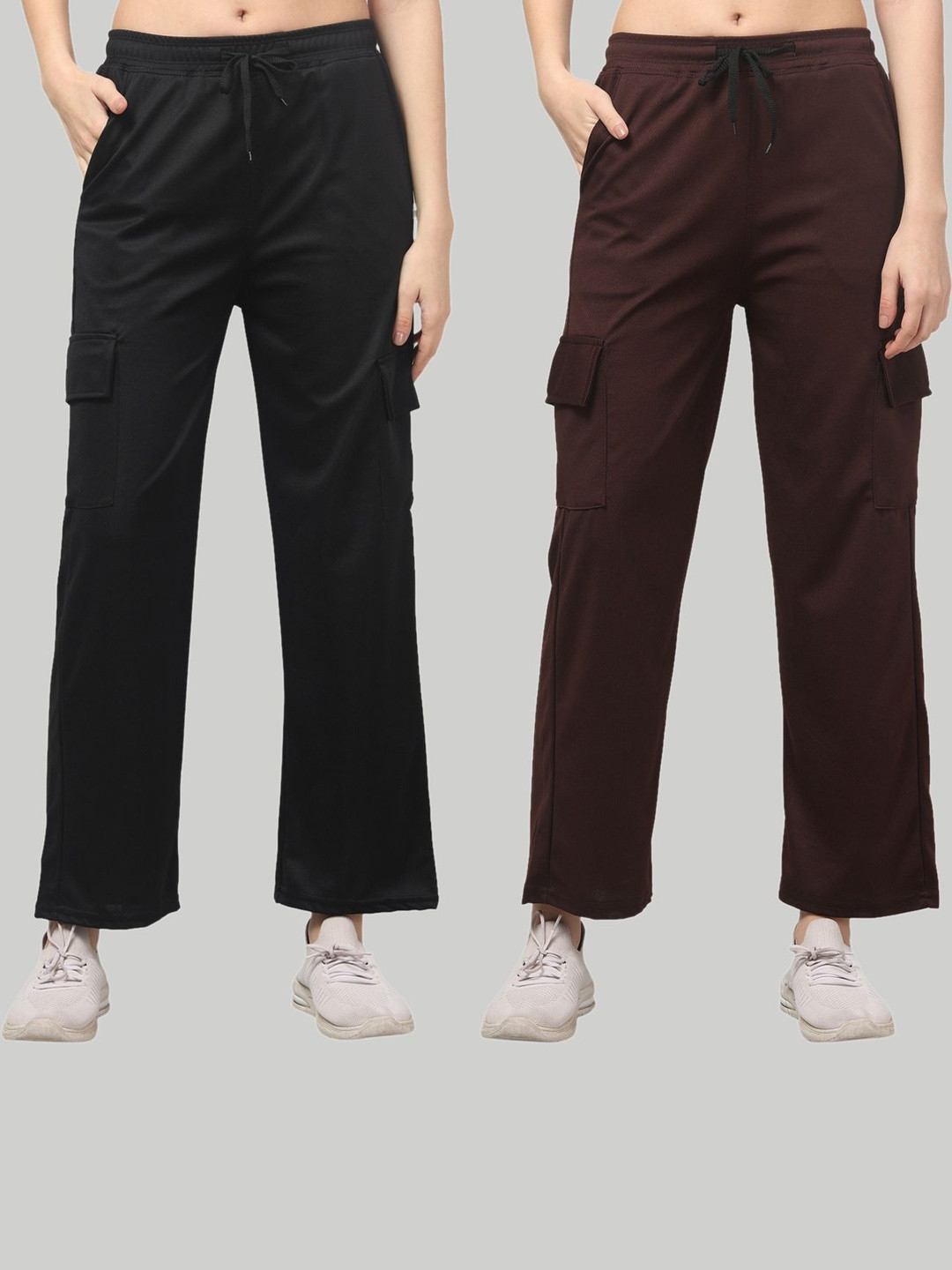 LYNO Women Pack of 2 Slim Fit Cargos