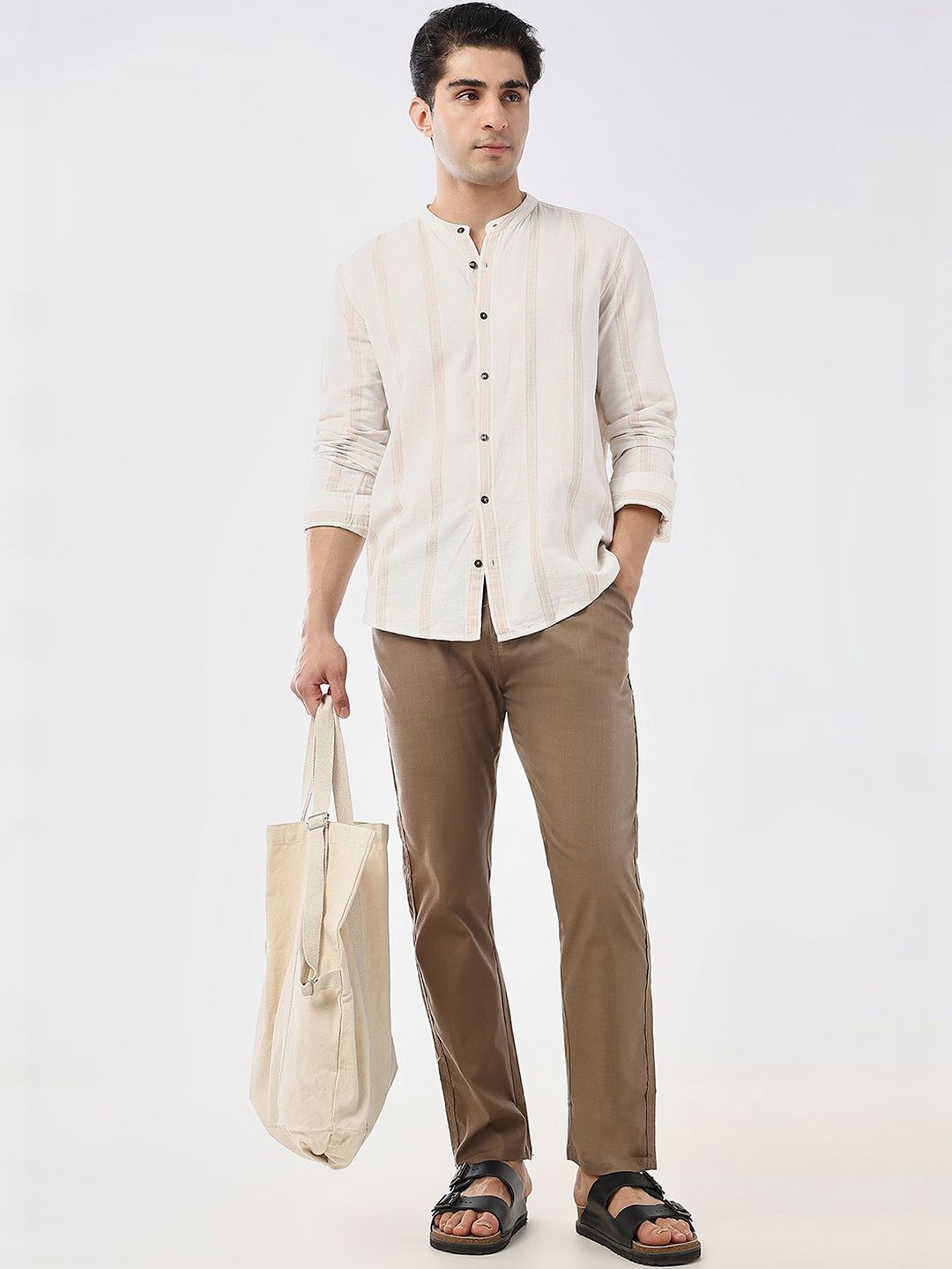 Hence Men Relaxed Fit Linen Jogger With drawstring