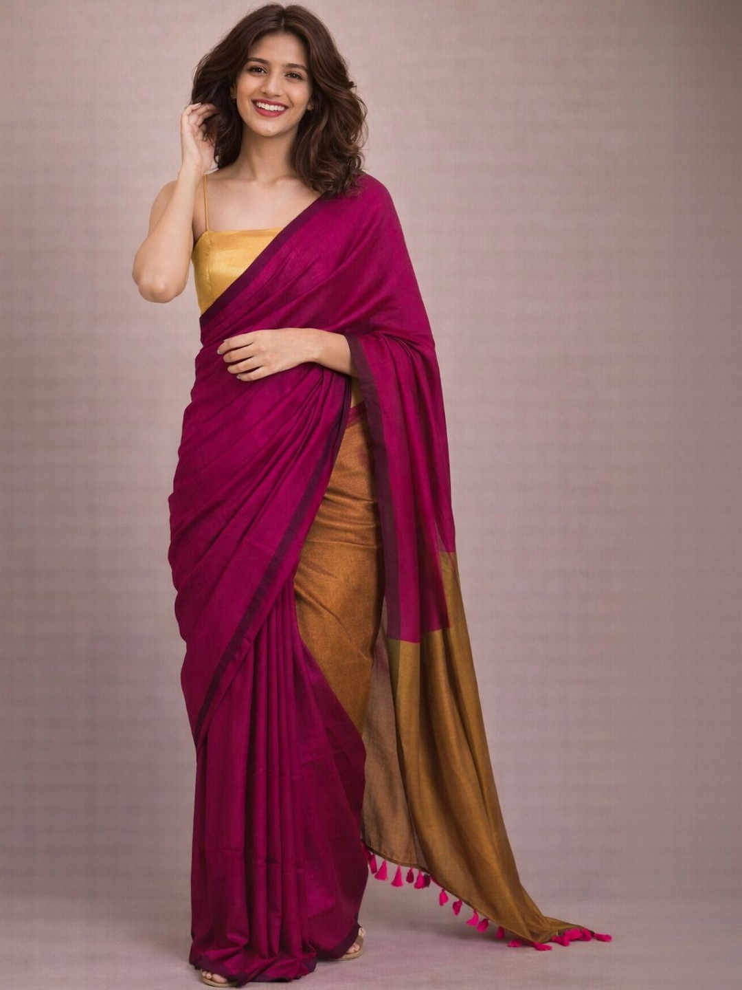 Moda Rapido Pure Cotton Khadi Saree