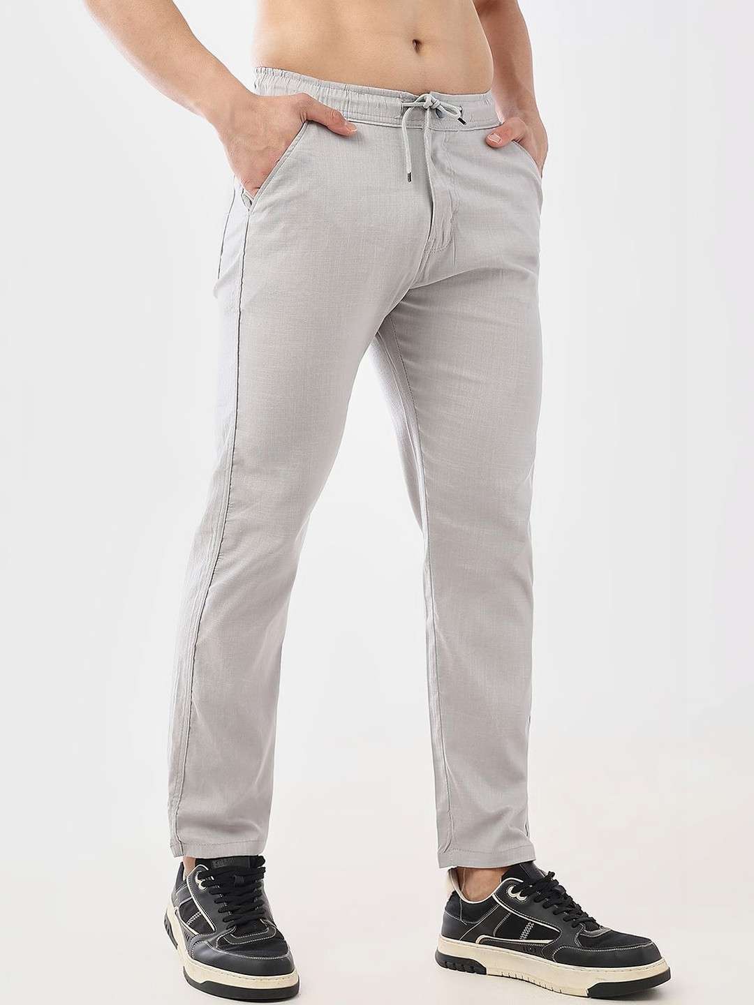Hence Men Relaxed Fit Linen Jogger With drawstring