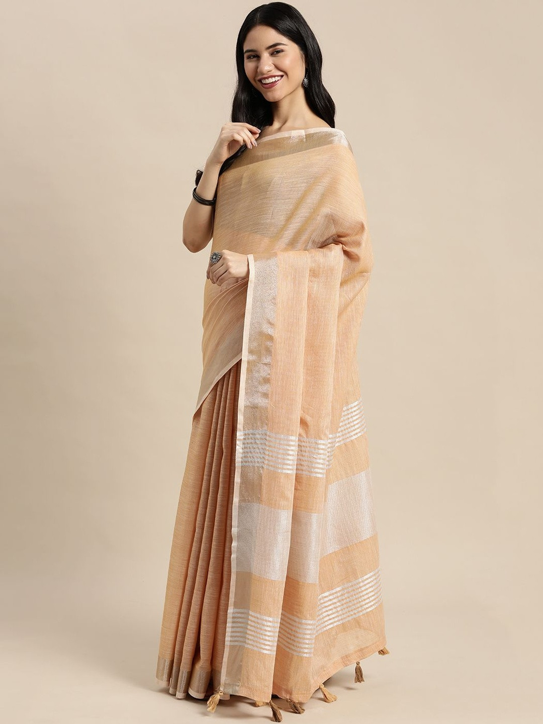 Sutriti Linen Blend Designer Saree