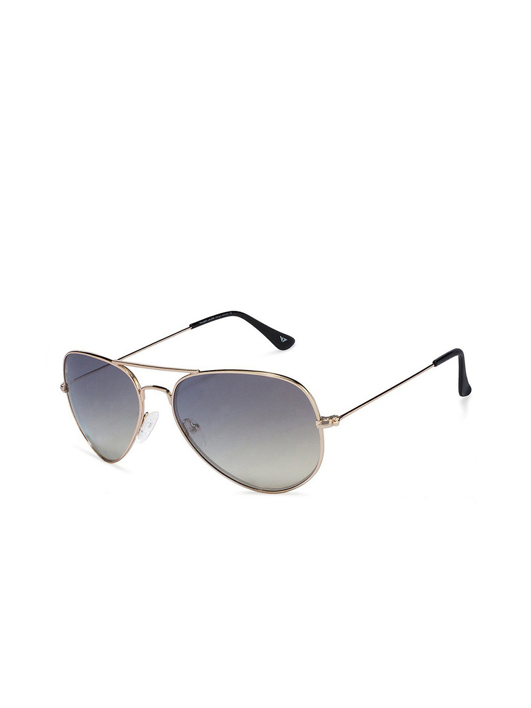 Vincent Chase by Lenskart Grey Lens & Black Aviator Sunglasses with UV Protected Lens 122961