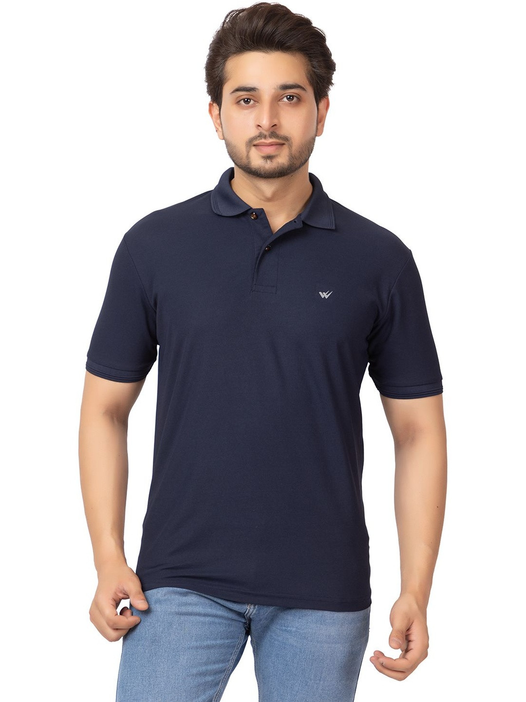 WILD COPS Men Brand Logo Polo Collar T-shirt
