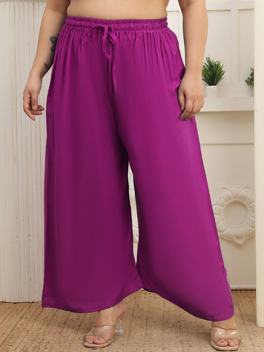Valles365 by S.C. Women Flared Ethnic Palazzos