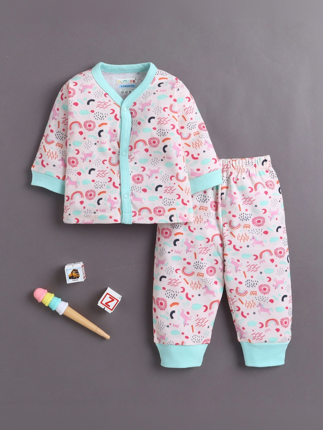 BUMZEE Girls Printed Night suit