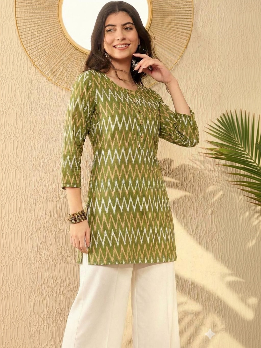 OPIVE FASHION HUB Printed Pure Cotton Kurti